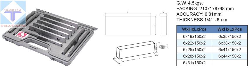 thông sô Bộ Căn Đệm Chính Xác 18 chi tiết VP-064