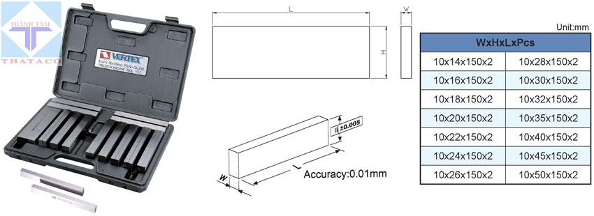 thông số Bộ Căn Đệm Song Song 28 chi tiết VP