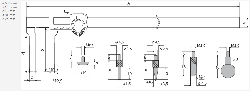 thông số Thước Cặp Điện Tử MAHR 18 EWR-V