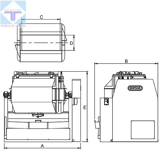 bản vẽ Máy Đánh Bóng Rung Bát Giác PEM Series