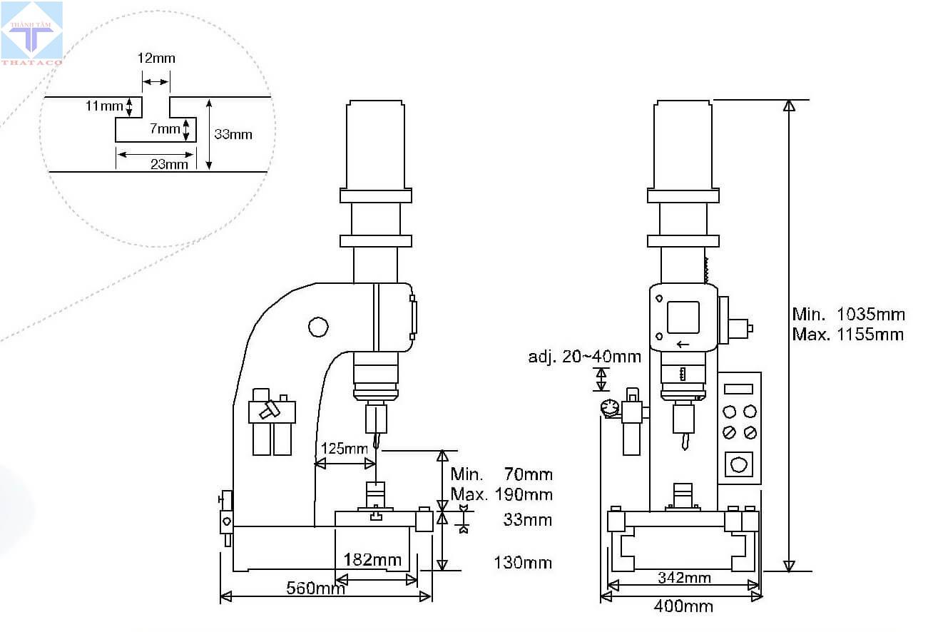 thông-số-Máy-Tán-Rive-Khí-Nén-Chang-Lian-Fa-LF-128