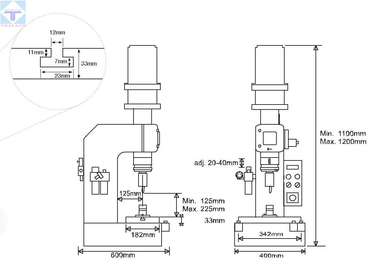 thông-số-Máy-Tán-Rive-Khí-Nén-Chang-Lian-Fa-LF-158