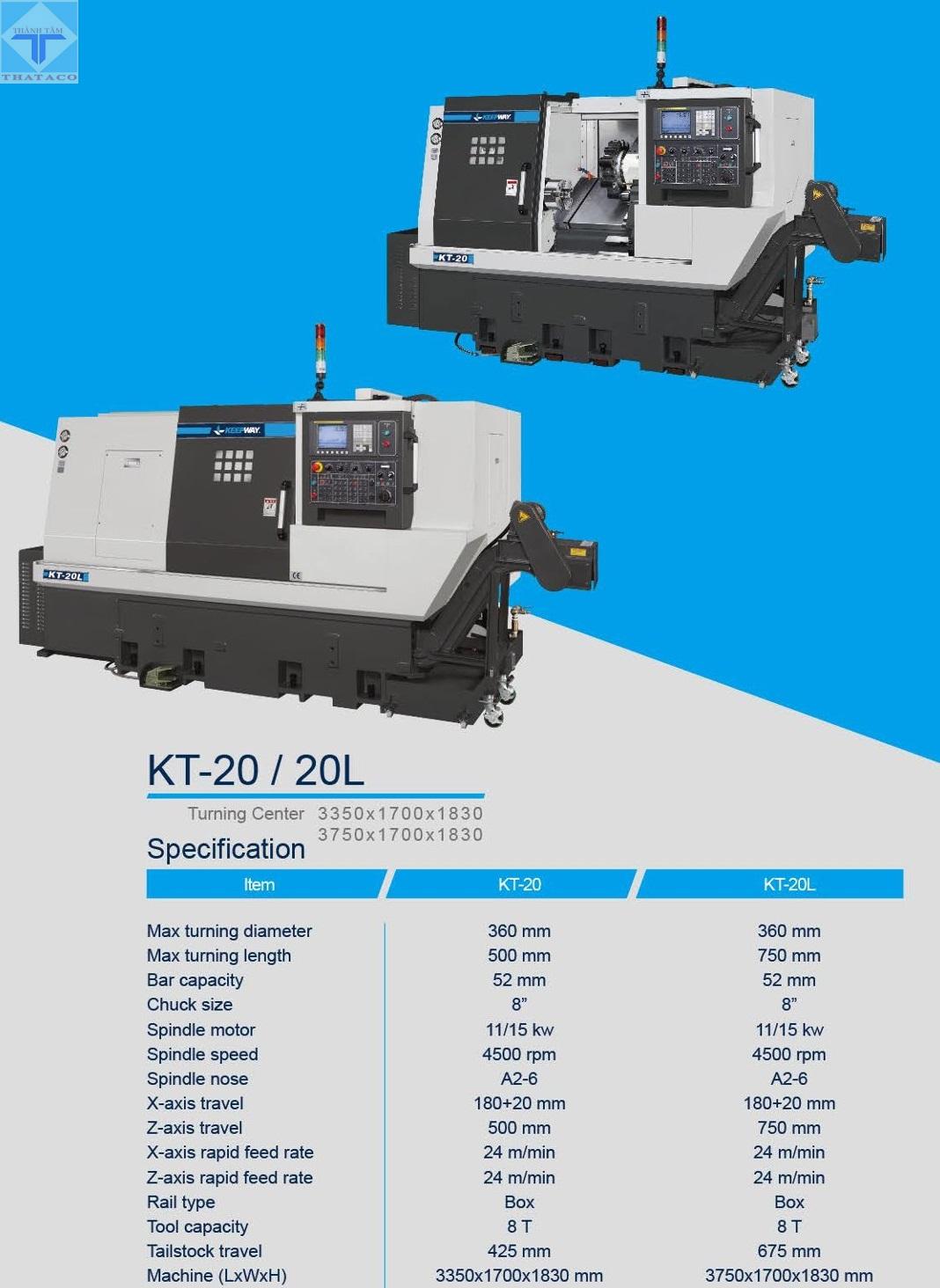 Thông số Máy Tiện CNC Keepway Kaifeng KT-20L