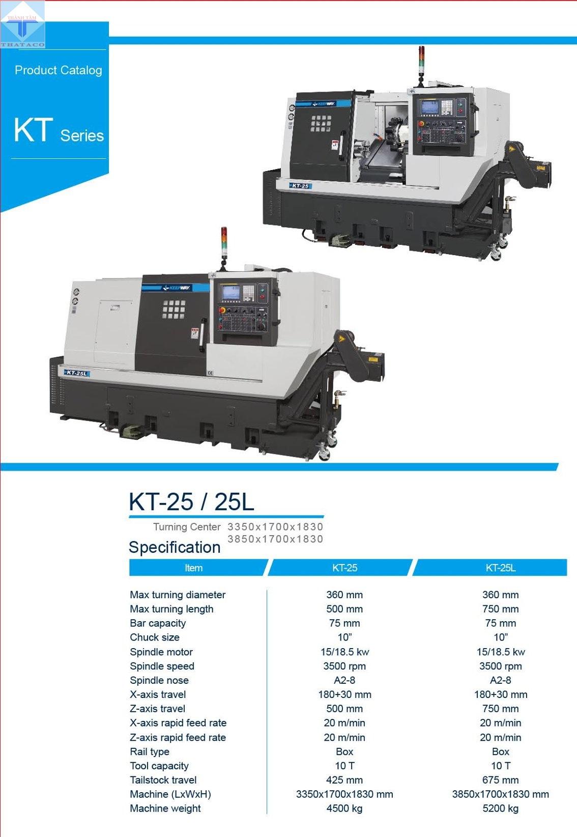 Thông số Máy Tiện CNC Keepway Kaifeng KT-25