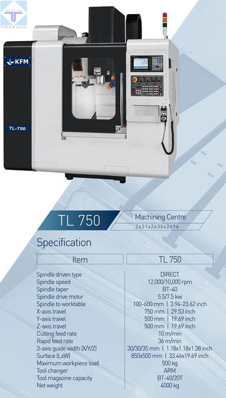 Thông số Trung Tâm Gia Công Phay CNC Keepway Kaifeng TL-750