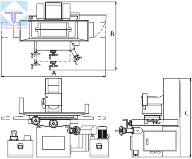 thông số Máy Mài Mặt Phẳng Bán Tự Động pfg